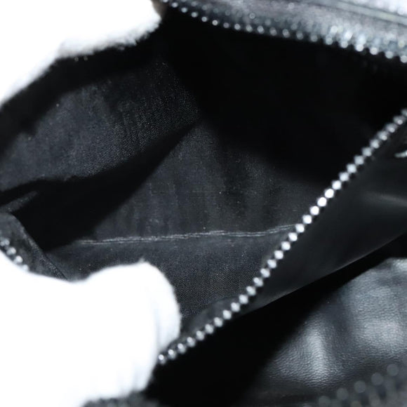 CELINE Macadam Canvas Shoulder Bag Suede Black Gold Auth 125764