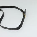 CELINE Macadam Canvas Shoulder Bag Suede Black Gold Auth 125764-7