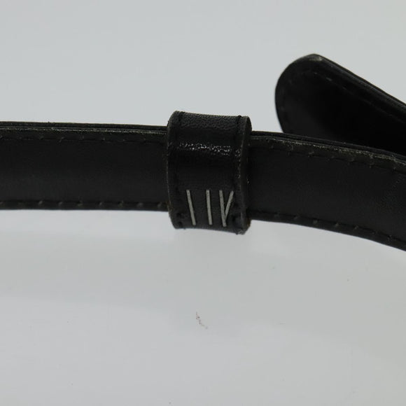 CELINE Macadam Canvas Shoulder Bag Suede Black Gold Auth 125764