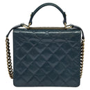 CHANEL Matelasse Chain Shoulder Bag Leather 2way Green Gold CC Auth 125767-2