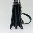 CHANEL Matelasse Chain Shoulder Bag Leather 2way Green Gold CC Auth 125767-3