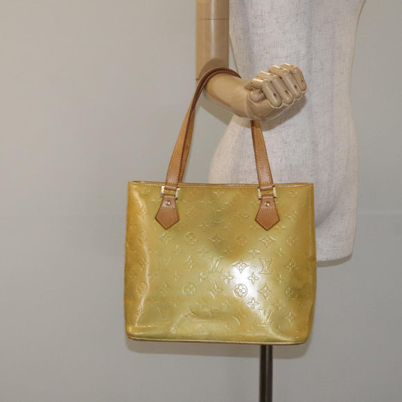 LOUIS VUITTON Monogram Vernis Houston Hand Bag Gris M91053 LV Auth 125776