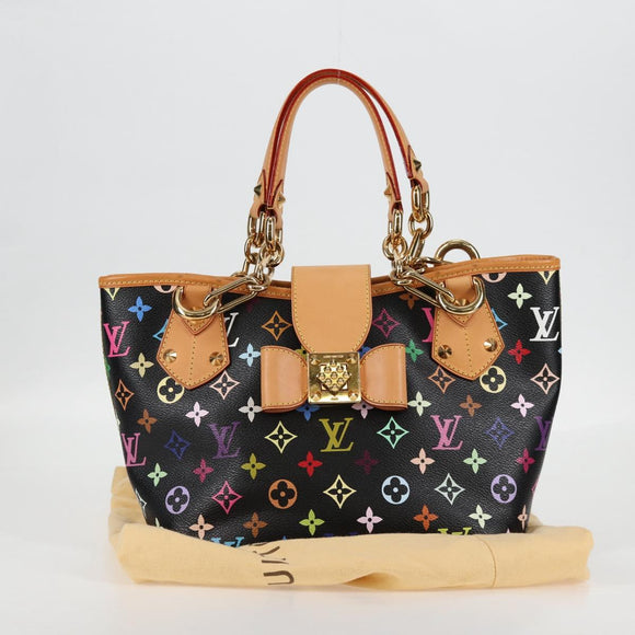 LOUIS VUITTON Multicolor Annie GM Shoulder Bag Black M40304 LV Auth 125796V