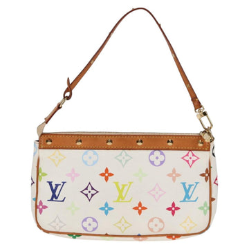 LOUIS VUITTON Multicolor Pochette Accessoires Pouch White M92649 LV Auth 125797V - 0