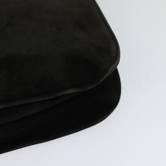 Salvatore Ferragamo Shoulder Bag Suede Dark Brown Auth 125799