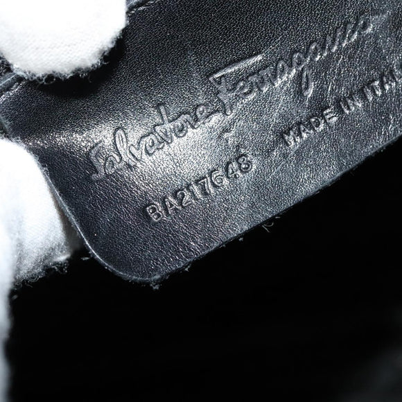 Salvatore Ferragamo Shoulder Bag Suede Dark Brown Auth 125799