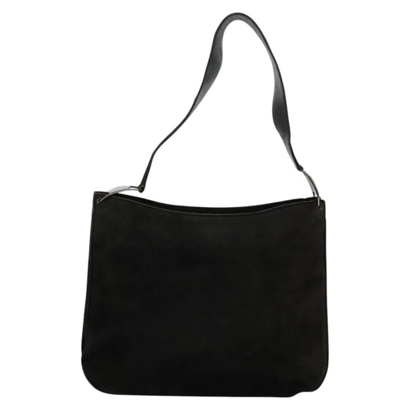 Salvatore Ferragamo Shoulder Bag Suede Dark Brown Auth 125799