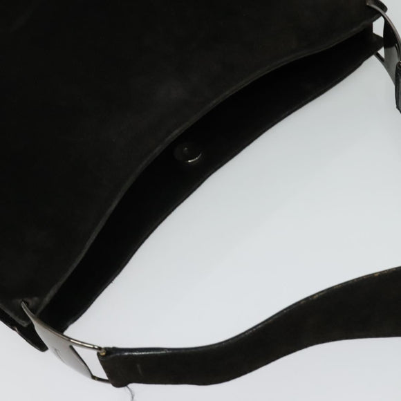 Salvatore Ferragamo Shoulder Bag Suede Dark Brown Auth 125799