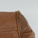 Chloe Etel Hand Bag Leather 2way Brown Gold Auth 125800-13