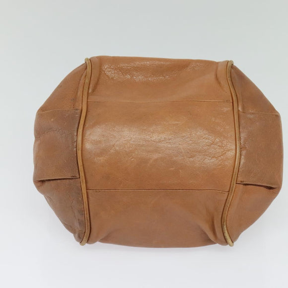 Chloe Etel Hand Bag Leather 2way Brown Gold Auth 125800