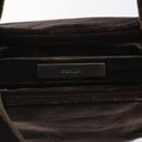 PRADA Hand Bag Velor Brown Auth 125801-10