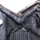 PRADA Hand Bag Velor Brown Auth 125801-19