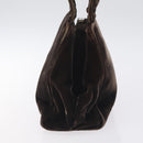 PRADA Hand Bag Velor Brown Auth 125801-3