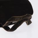 PRADA Hand Bag Velor Brown Auth 125801-7