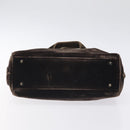 PRADA Hand Bag Velor Brown Auth 125801-5