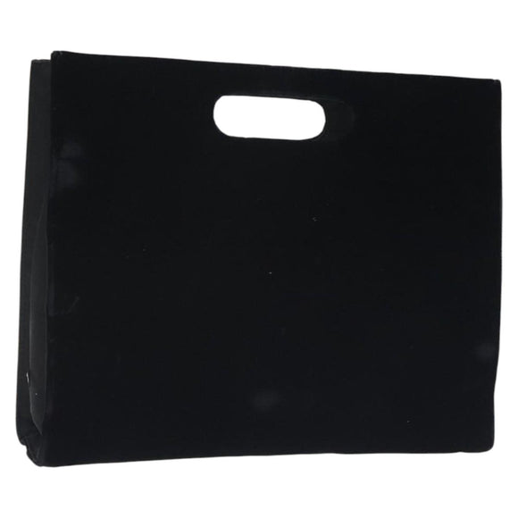 PRADA Hand Bag Velor Black Auth 125802