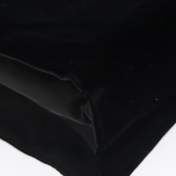 PRADA Hand Bag Velor Black Auth 125802