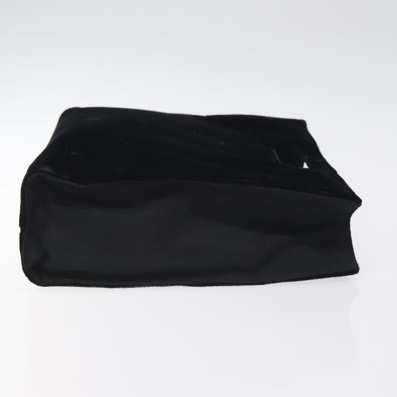 PRADA Hand Bag Velor Black Auth 125802