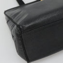 Salvatore Ferragamo Tote Bag Leather Black Gold Auth 125813-14
