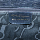 Salvatore Ferragamo Tote Bag Leather Black Gold Auth 125813-12