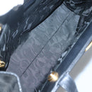 Salvatore Ferragamo Tote Bag Leather Black Gold Auth 125813-10