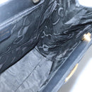 Salvatore Ferragamo Tote Bag Leather Black Gold Auth 125813-17