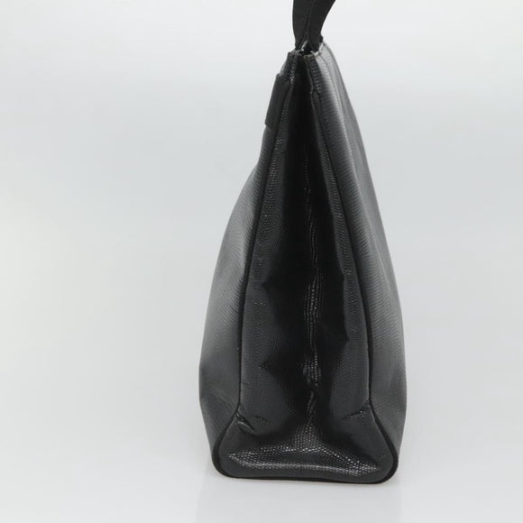 Salvatore Ferragamo Tote Bag Leather Black Gold Auth 125813
