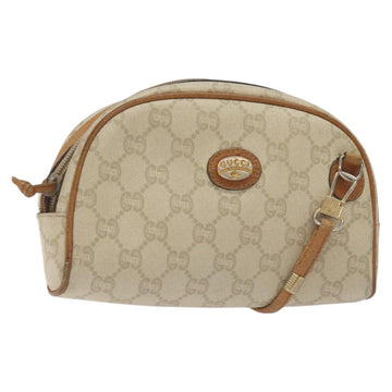 GUCCI GG Plus Supreme Shoulder Bag PVC Ivory Gold Auth 125814