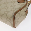 GUCCI GG Plus Supreme Shoulder Bag PVC Ivory Gold Auth 125814-9