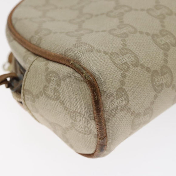 GUCCI GG Plus Supreme Shoulder Bag PVC Ivory Gold Auth 125814