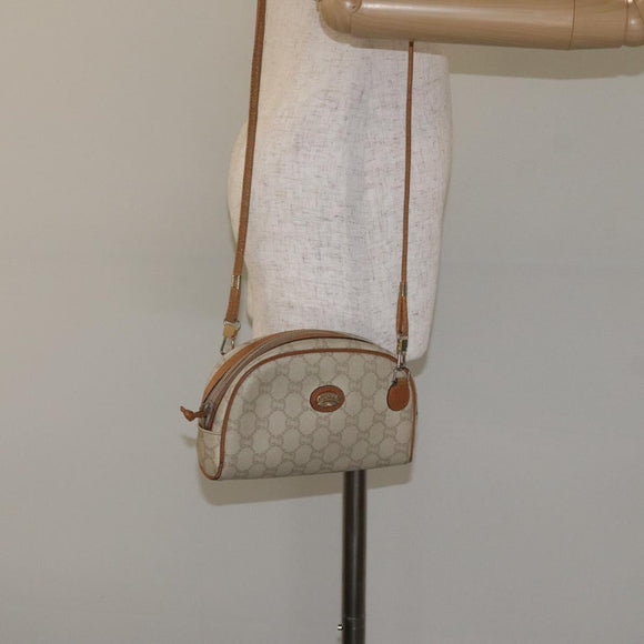 GUCCI GG Plus Supreme Shoulder Bag PVC Ivory Gold Auth 125814
