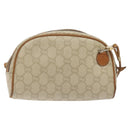 GUCCI GG Plus Supreme Shoulder Bag PVC Ivory Gold Auth 125814-2