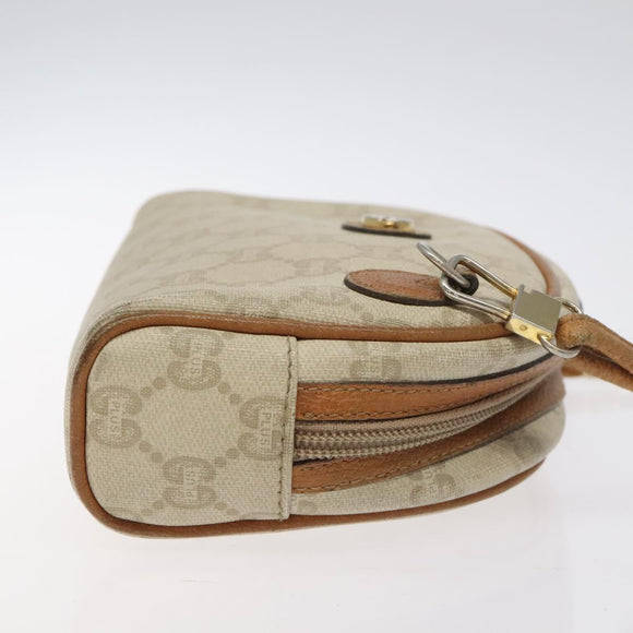 GUCCI GG Plus Supreme Shoulder Bag PVC Ivory Gold Auth 125814