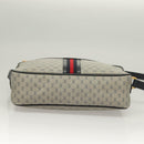 GUCCI Micro GG Supreme Sherry Line Clutch Bag PVC Navy Gold Auth 125818-5