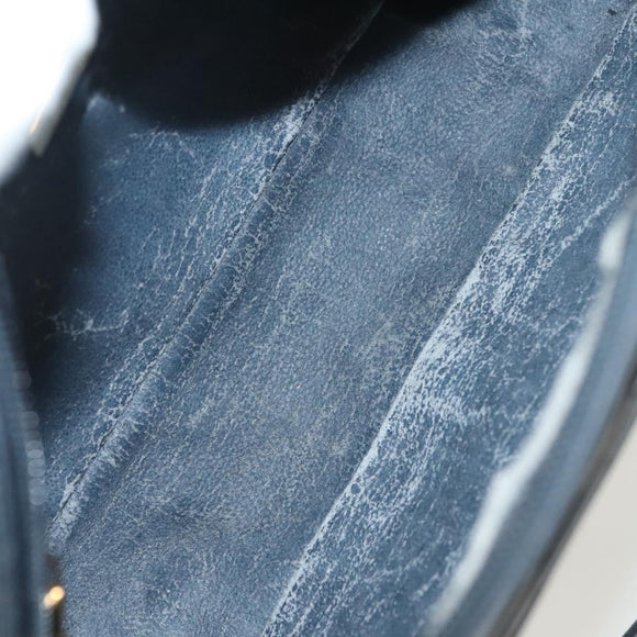 GUCCI Micro GG Supreme Sherry Line Clutch Bag PVC Navy Gold Auth 125818