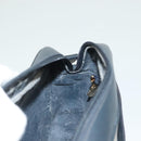 GUCCI Micro GG Supreme Sherry Line Clutch Bag PVC Navy Gold Auth 125818-21