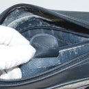 GUCCI Micro GG Supreme Sherry Line Clutch Bag PVC Navy Gold Auth 125818-12