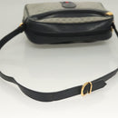 GUCCI Micro GG Supreme Sherry Line Clutch Bag PVC Navy Gold Auth 125818-7