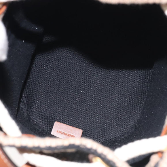 CELINE Shoulder Bag Raffia Beige Auth 125820M