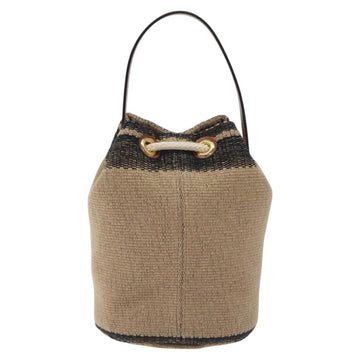 CELINE Shoulder Bag Raffia Beige Auth 125820M - 0