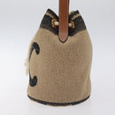CELINE Shoulder Bag Raffia Beige Auth 125820M-3