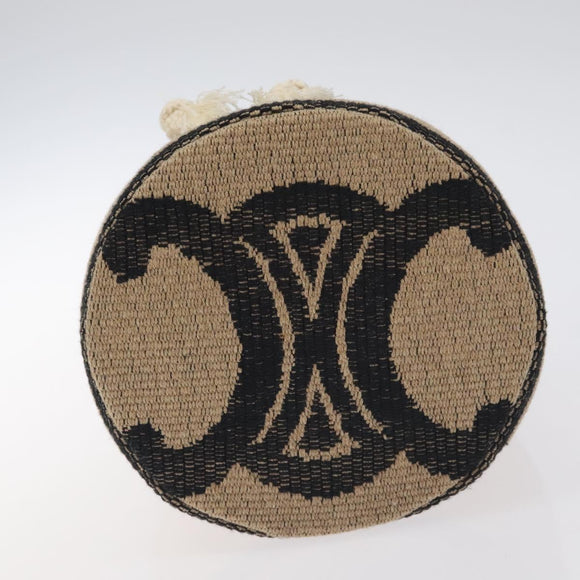 CELINE Shoulder Bag Raffia Beige Auth 125820M