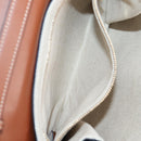 CELINE Shoulder Bag Canvas Leather Brown Gold Auth 125821M-21