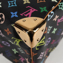 LOUIS VUITTON Monogram Multicolor Speedy 30 Hand Bag Black M92642 Auth 125838V-17