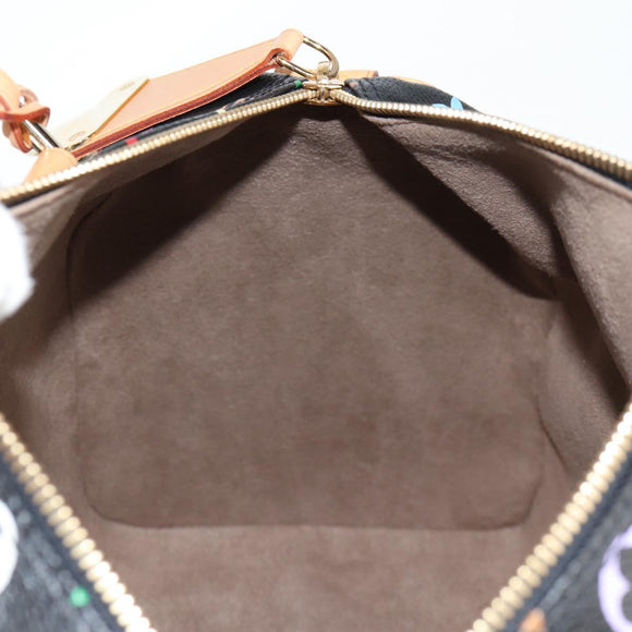 LOUIS VUITTON Monogram Multicolor Speedy 30 Hand Bag Black M92642 Auth 125838V