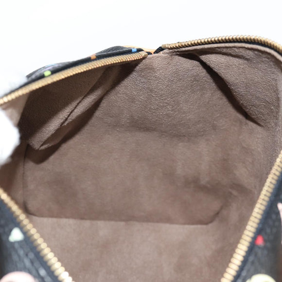 LOUIS VUITTON Monogram Multicolor Speedy 30 Hand Bag Black M92642 Auth 125838SAV