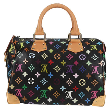 LOUIS VUITTON Monogram Multicolor Speedy 30 Hand Bag Black M92642 Auth 125838V - 0