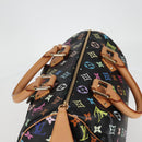 LOUIS VUITTON Monogram Multicolor Speedy 30 Hand Bag Black M92642 Auth 125838V-6