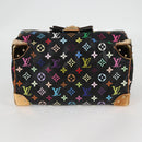 LOUIS VUITTON Monogram Multicolor Speedy 30 Hand Bag Black M92642 Auth 125838V-5