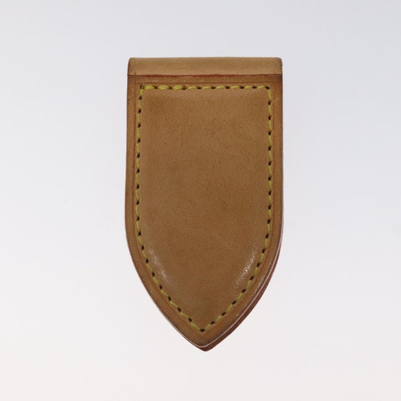 LOUIS VUITTON Pansu Abie Money Clip Leather Beige M64692 LV Auth 125842
